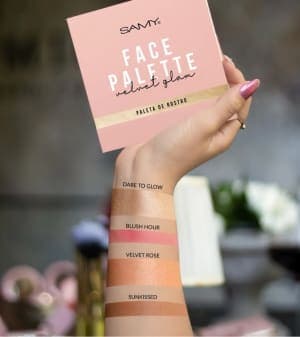 Paleta de rostro velvet glam samy